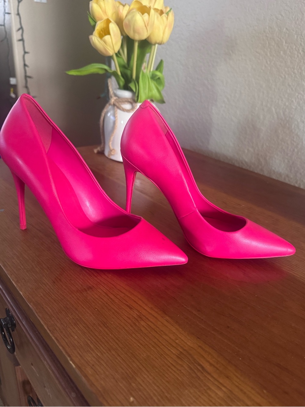 Aldo Hot Pink Pointed Toe Stiletto Heels